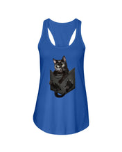 Load image into Gallery viewer, Cat In Your Front Pocket Perfect Gift For Friends Who Loves Cat Ladies Flowy Tank