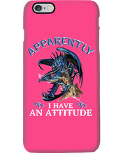 Load image into Gallery viewer, Apparently I Have An Attitude Blue Dragon Phone case