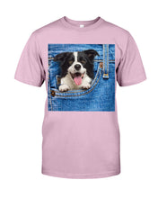 Load image into Gallery viewer, Border Collie In Denim Pocket Gift For Dog Lovers Guys Tee