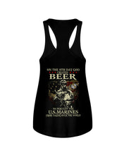Load image into Gallery viewer, 8th Day God Created Beer To Prevent The Us Marine Ladies Flowy Tank