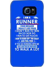 Load image into Gallery viewer, I Am A Runner I Run Because I Really Like Food Custom Design Phone case