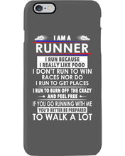 Load image into Gallery viewer, I Am A Runner I Run Because I Really Like Food Custom Design Phone case