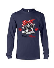 Load image into Gallery viewer, Boston Terrier With White Glasses Love Mom Gift For Dog Lovers Unisex Long Sleeve
