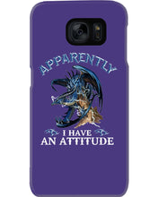 Load image into Gallery viewer, Apparently I Have An Attitude Blue Dragon Phone case