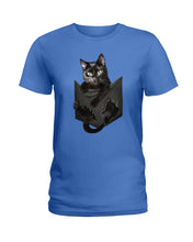 Load image into Gallery viewer, Cat In Your Front Pocket Perfect Gift For Friends Who Loves Cat Ladies Tee
