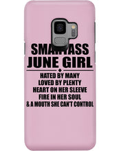 Load image into Gallery viewer, Birthday Gift For Smartass June GirlHeart On Her Sleeve Phone case