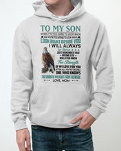 Load image into Gallery viewer, Look Right Beside You Eagle Mom Gift For Son Hoodie