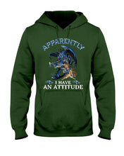 Load image into Gallery viewer, Apparently I Have An Attitude Blue Dragon Hoodie