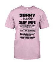 Load image into Gallery viewer, Gift For Husband Taken By An August Sexy Wife Who Happens To Cuss A Lot Guys Tee