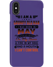 Load image into Gallery viewer, I'm A Grumpy Old Man I Was Born In May With My Heart Phone case