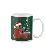 Load image into Gallery viewer, Cute Horse With Santa Hat Lovely Christmas Tree Gift For Horse Lovers Mug