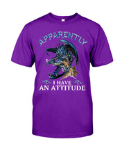 Load image into Gallery viewer, Apparently I Have An Attitude Blue Dragon Guys Tee