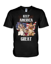 Load image into Gallery viewer, Keep America Great Yorkshire Terrier Gift For Dog Lovers Guys V-Neck