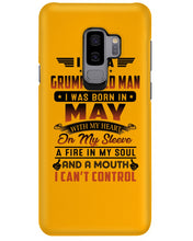 Load image into Gallery viewer, I'm A Grumpy Old Man I Was Born In May With My Heart Phone case