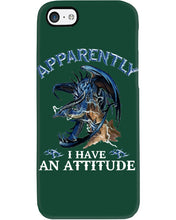 Load image into Gallery viewer, Apparently I Have An Attitude Blue Dragon Phone case