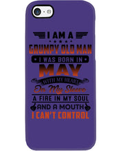 Load image into Gallery viewer, I'm A Grumpy Old Man I Was Born In May With My Heart Phone case