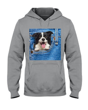 Load image into Gallery viewer, Border Collie In Denim Pocket Gift For Dog Lovers Hoodie