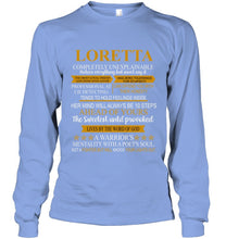 Load image into Gallery viewer, Loretta Custom Name Gift A Warrior's Mentality With A Poet's Soul Unisex Long Sleeve