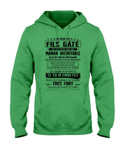 Load image into Gallery viewer, Fils Gâté J'ai Été Élevé PẢ Une Maman Incroyable En Septembre Hoodie