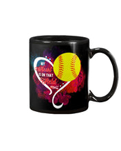 Load image into Gallery viewer, Lovely Phone Case My Heart Is On Field Gift For Softball Lovers Mug
