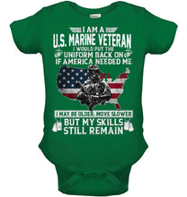 Load image into Gallery viewer, I Am A US Marine Veteran If America Needed Me Gift Baby Onesie