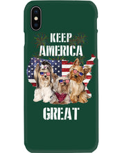 Load image into Gallery viewer, Keep America Great Yorkshire Terrier Gift For Dog Lovers Phone case