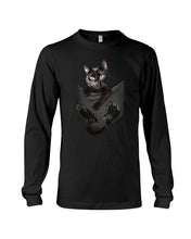 Load image into Gallery viewer, Cat In Your Front Pocket Perfect Gift For Friends Who Loves Cat Unisex Long Sleeve
