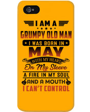 Load image into Gallery viewer, I'm A Grumpy Old Man I Was Born In May With My Heart Phone case