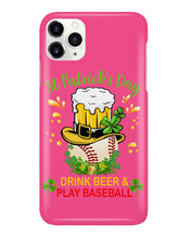 Load image into Gallery viewer, Baseball Drink Beer Day St Patrick's Day Gift For Baseball Lovers Phone case