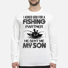 Load image into Gallery viewer, God Sent Me My Son As A Fishing Partner Special Custom Design Unisex Long Sleeve