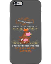 Load image into Gallery viewer, Cow I Need Somebody Who Sees The Crazy And Still Wants Me Phone case