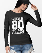 Load image into Gallery viewer, Fabrique En 80 40 Ans D'Excellence Custom Design Gift For Friends Unisex Long Sleeve
