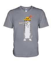 Load image into Gallery viewer, Cat Plays Flute Special Custom Design For Music Lovers Guys V-Neck