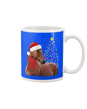 Load image into Gallery viewer, Cute Horse With Santa Hat Lovely Christmas Tree Gift For Horse Lovers Mug