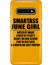 Load image into Gallery viewer, Birthday Gift For Smartass June GirlHeart On Her Sleeve Phone case