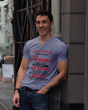 Load image into Gallery viewer, I Get My Attitude From My Freakin' Awesome Grandma Who Was Born In April Guys V-Neck