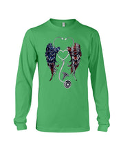 Load image into Gallery viewer, Lovely Coffee Cup Stethoscopes With Wings Gift For Nurse Unisex Long Sleeve