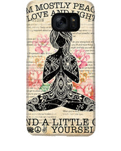Load image into Gallery viewer, I'm Mostly Peace Love And Light Yoga Gift For Yoga Lovers Phone case