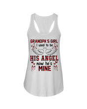 Load image into Gallery viewer, Grandpa's Girl I Used To Be His Angel Gift For Men Ladies Flowy Tank