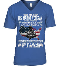 Load image into Gallery viewer, I Am A US Marine Veteran If America Needed Me Gift Guys V-Neck