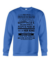 Load image into Gallery viewer, Gift For Husband I'm The Property Of A Freaking Awesome Wife Who Was Born In September Sweatshirt