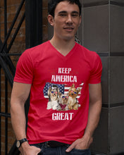 Load image into Gallery viewer, Keep America Great Yorkshire Terrier Gift For Dog Lovers Guys V-Neck