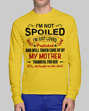 Load image into Gallery viewer, I'm Just Loved Protected And Well Taken Care Of My Mother Gift For Daughter Unisex Long Sleeve