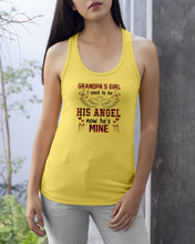 Load image into Gallery viewer, Grandpa's Girl I Used To Be His Angel Gift For Men Ladies Flowy Tank