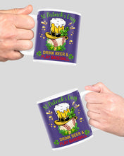 Load image into Gallery viewer, Baseball Drink Beer Day St Patrick's Day Gift For Baseball Lovers Mug