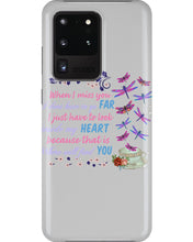 Load image into Gallery viewer, Butterflies When I Miss You I Just Have To Look Inside My Heart Gift For Lover Phone case