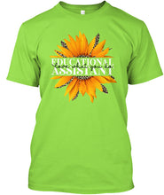 Load image into Gallery viewer, Educational Assistant Sunflower Unique Custom Design For Personalized Job Gift Guys Tee