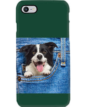 Load image into Gallery viewer, Border Collie In Denim Pocket Gift For Dog Lovers Phone case