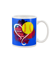 Load image into Gallery viewer, Lovely Phone Case My Heart Is On Field Gift For Softball Lovers Mug