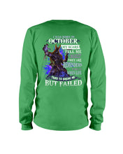 Load image into Gallery viewer, I Was Born In October My Scars Tell Me A Story Birthday Gift Unisex Long Sleeve